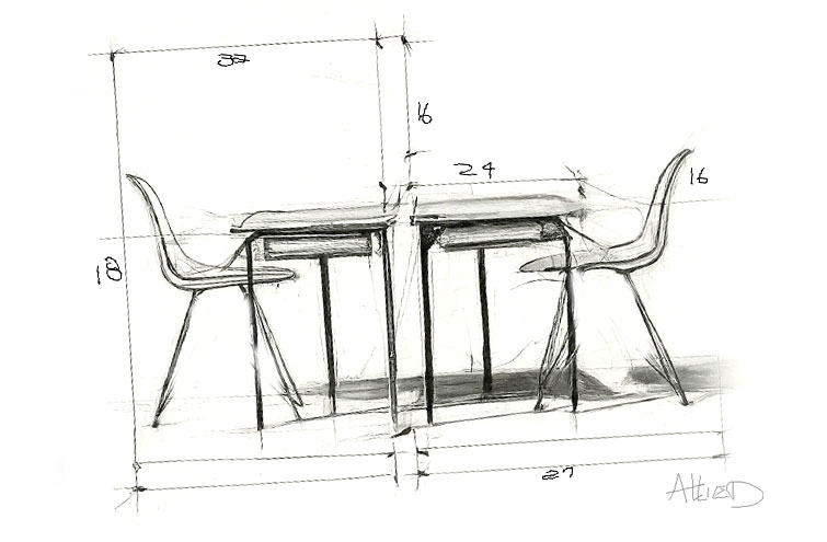 Elementary School Desks and Chairs