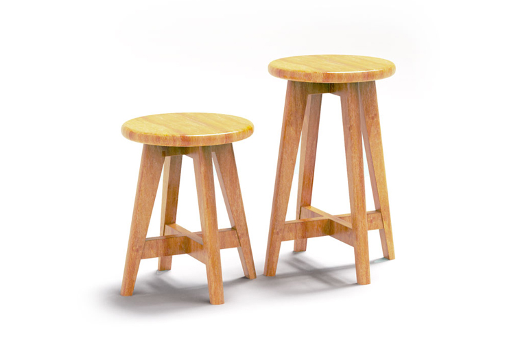 Allied Wooden Stool: Strong, Durable, and Eco-Friendly
