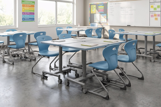 height adjustable student desk pneumatic lift